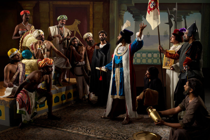 The Arrival of Vasco Da Gama (After an 1898 painting by José Veloso Salgado), 2014 © Pushpamala N